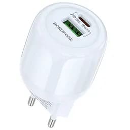 МЗП Borofone BA93A Lustrous PD20W+QC3.0 (1USB-A/1C) Blue