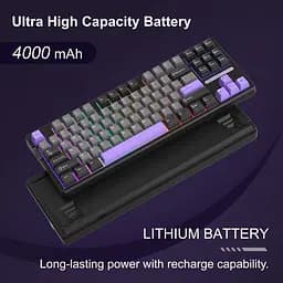 Клавіатура MageGee Light 87 Wireless Blue Whale Switch Dark Purple (6971969728721-UA) [164294] - мініатюра 8