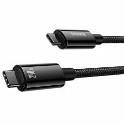 Кабель Baseus Tungsten Gold Fast Charging Cable Type-C to Type-C 240W 2m CAWJ040101 Black - мініатюра 3