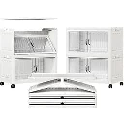 Комод Домівка WN-9-2 2 яруса на колесах білий (000033527)