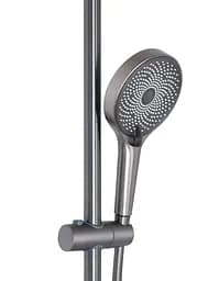 Душова система універсальна Qtap Slavonice Gunmetal Black PVD з виливом QTSLA111GMB45905 - мініатюра 3