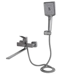 Змішувач для ванни Qtap Presto з душовим гарнітуром Graphite QTPRE2601GRP45583 - мініатюра 2
