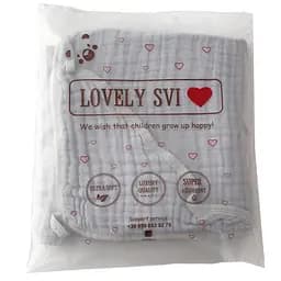 Набір рушників дитячих Lovely Svi органічна бавовна (муслін) – 6-шарів, 80 x 80 см, від 0 до 2 років, Сірий і Зелений, 2шт. - мініатюра 6