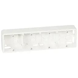 Коробка для настенного монтажа для 4 модулей, Fibrain, 45х90 mm, белая (RAL9010)