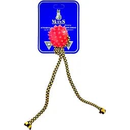 Игрушка для собак Modes Denta мяч мина с канатом XS 4 см розовая