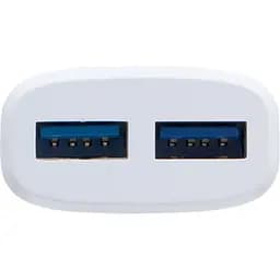 Зарядний пристрій INKAX CD-11 Travel charger + Type-C cable 2USB 2.4A White - мініатюра 3