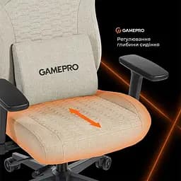 Крісло для геймерів GamePro Fabric Light Gray (GC760LG) - мініатюра 5