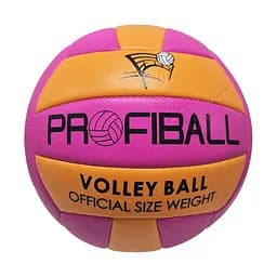 М'яч волейбольний Bambi EV-3159Pink-Orange, діаметр 20,7 см, 18 панелей, 260-280 г