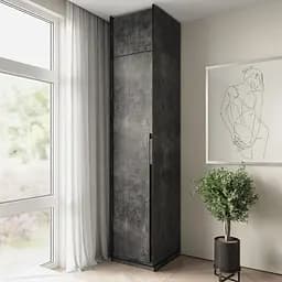 Шкаф распашной Moreli Ramo FR-0011 с полками и антресолью 518х570х2500 мм Бетон Темный