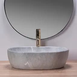 Умивальник Rea Lara 35x48,5 grey (REA-U9889) - мініатюра 4