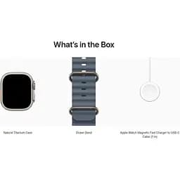 Смарт-годинник Apple Watch Ultra 3 49mm Natural Titanium Case with Anchor Blue Ocean Band (MEWH4) [145304] - мініатюра 4
