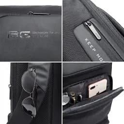Рюкзак міський Bange BG-7078 30л ранець з відсіком для ноутбука до 15.6'' USB-роз'єм Gray (19377) - мініатюра 11
