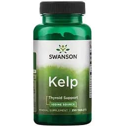 Йод з водоростей Swanson Kelp Iodine Source 225 mcg, 250 таблеток
