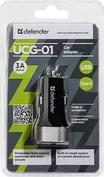 Автозарядка Defender 2xUSB 27W (USB-C + USB-A) UCG-01 5V/5.4A (83569) - мініатюра 3
