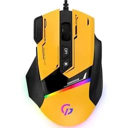 Миша GamePro GM300Y жовтий/чорний USB оптична сенсор Instant 725F 800-7200 dpi 8 кнопок RGB підсвічування