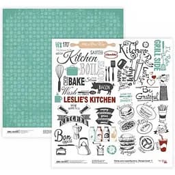 Бумага для скрапбукинга "Recipe book" 7 двухсторонняя 30.48х30.48см 200г/м² Rosa Talent