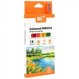 Карандаши цветные Yes Orange Line, 18 цветов, с точилкой