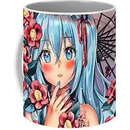 Кухоль GeekLand Hatsune Miku Хатсуне Мікі з парасолькою VC 02.22 330 мл білий