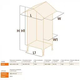 Клітка для птахів Ferplast HEMMY 84.5 x 65.5 x h 165 cm - мініатюра 3