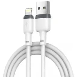 Кабель XO NB208 Liquid Silicone Data Lightning Cable Білий
