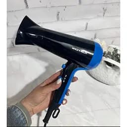 Фен для сушіння волосся Grunhelm GHD-580 потужний компактний 2 режими 2100 Вт чорно-синій - мініатюра 9