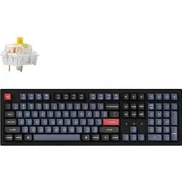 Keychron Клавіатура механічна K10 Pro 100Key, K pro Banana, WL/BT/USB-A, Hot-Swap, QMK, EN/UKR, RGB, чорний
