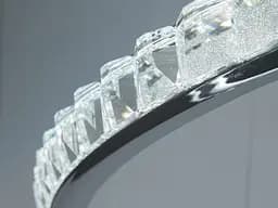 LED люстра кільця Diasha 66081/800+600+400CH хром 77 см 185W з пультом 20-30 кв.м. - мініатюра 5