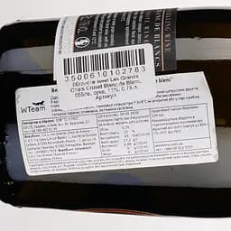 Ігристе вино Les Grands Chais Cruset Blanc de Blanc, біле, сухе, 11%, 0,75 л - мініатюра 3