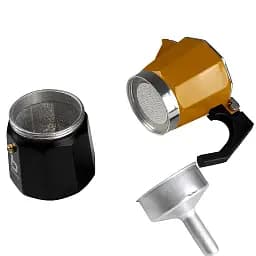 Кавоварка гейзерна  Bo-Camp Hudson 6-cups Yellow/Black жовта (2200522) - мініатюра 3