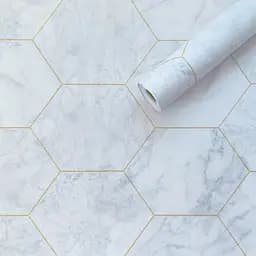 Самоклеюча плівка Sticker Wall SW-00001214 Малахітовий мармур золоті стільники 0,45х10м - мініатюра 6