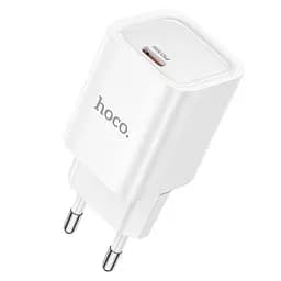 Сетевое зарядное устройство Hoco C148A Charm single port PD30W charger(EU) Белый