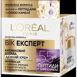 Уцінка. Денний крем проти зморщок L'oreal Paris Вік експерт 55+ відновлювальний, 50 мл (A7821700)  - мініатюра 2