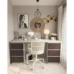 Стол компьютерный Moreli T-228 158x758x600 мм Бетон/Венге магия (mo-t228-beton-venge)