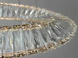 Люстра світлодіодна Diasha 548/600G Вишукана, 72W, золото, кришталевий декор, сучасний стиль для дому - мініатюра 4