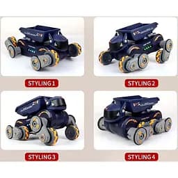 Радіокерований робот JJRC Q187-A Light Spray Stunt Robot Dog Orange/Blue [119114] - мініатюра 4