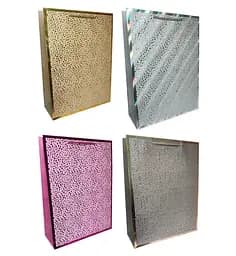 Подарунковий пакет картонний, 200 г/м², Абстракція, 18x23x8 см, 6 шт. в упаковці (В асортименті)