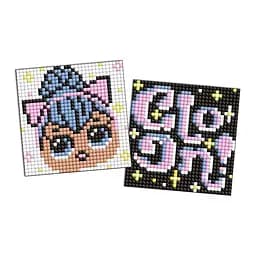 Алмазна мозаїка "LOL Surprise! LOL і зірковий напис" Ідейка AMG1115 на самоклеючій основі 9x9 см