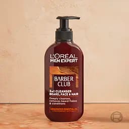 Шампунь для волосся бороди та обличчя L'Oreal Paris Men Expert Barber Club 200 мл - мініатюра 3