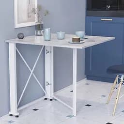 Стол-книга трансформер Орион 1 Ferrum-decor 750x810x730 Белый металл ДСП Бетон 16 мм (FRD-104610)