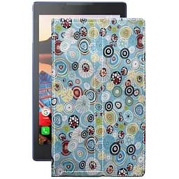 Чехол StatusCASE из экокожи для планшета Lenovo Tab 3 TB3-850f Круги-цветные