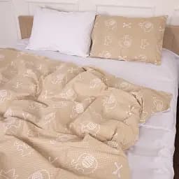 Підковдра MirSon Бязь 17-4830 Edward  110х140 см Бежева з білим (2200009391088)