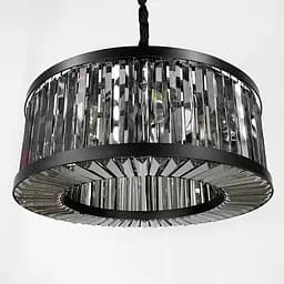 Люстра чорна з графітовими пластинами Ø 60 см | Арт. MJ 160-600 BK | Line F