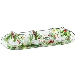 Набор салатников Viva NY Season 10 см х 3 шт. + поднос 35 х 12.5 см (BR350/4)