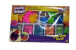 Кінетичний пісок 1903 A/D/H 750 г, 5 кольорів, 14 форм, інструменти, у коробці (6981584672026) Море Вид H