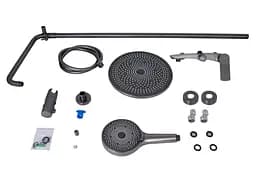 Душова система для душу Qtap Slavonice Gunmetal Black PVD QTSLA110GMB45913 - мініатюра 9