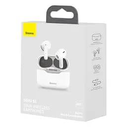Навушники Baseus Bluetooth Simu Anc True Wireless Earphone S1 BT5.1, 40/380mAh, 4.5/24Hours (NGS1-02) - мініатюра 2