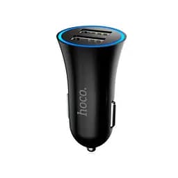 Автомобільний зарядний пристрій Hoco UC204 Black 2 USB 2.4A