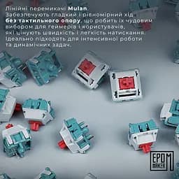 Клавіатура Epomaker EP64 Mulan White механічна бездротова (EP64-W-M) - мініатюра 14
