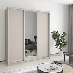 Шкаф-купе трехдверный MebelStar Комбо AL 2ДСП/Зеркало 180x60x210 см Кашемир (MBS-3358)