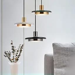 Підвіс Lumina із чорним мармуровим плафоном LED в стилі Ар-деко Line.F SC 2/1 BK